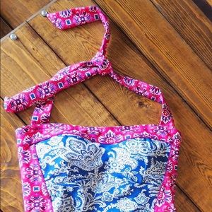 Paisley One Piece Halter Swimsuit